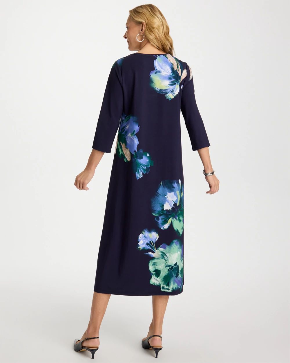 Floral Short Sleeve Maxi Dress click to view larger image.
