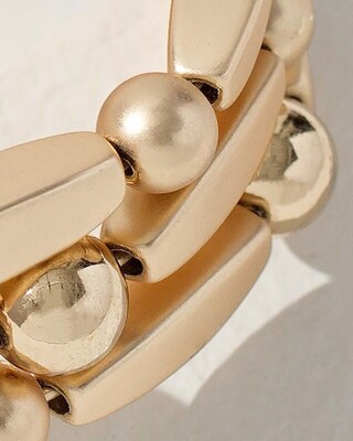 Gold Tone Coil Bracelet