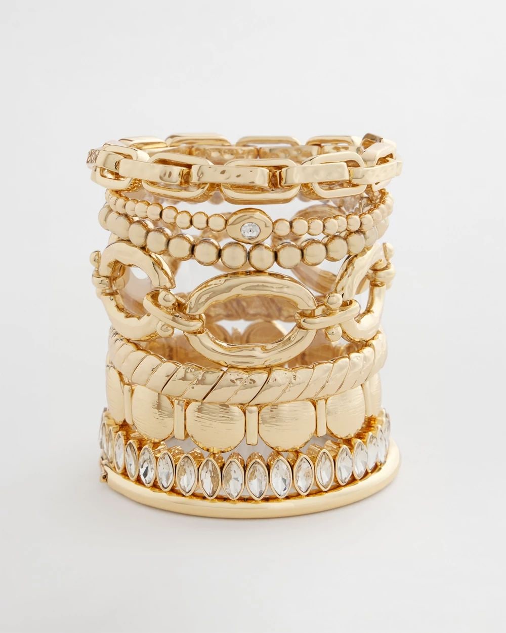 Textured Circle Stretch Bracelet click to view larger image.