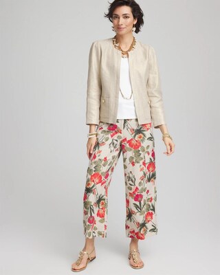 Collarless Linen Blazer click to view larger image.
