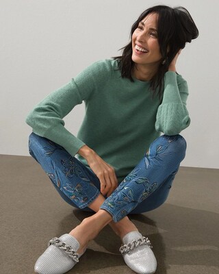 Stitch Sleeve Detail Pullover Sweater