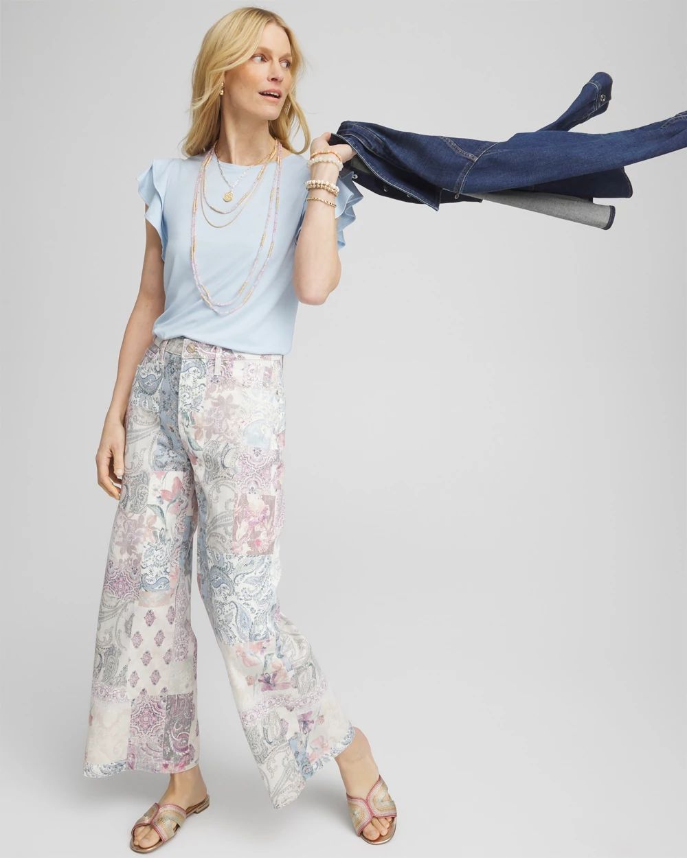 Touch of Cool™ Tiered Flutter Sleeved Tee