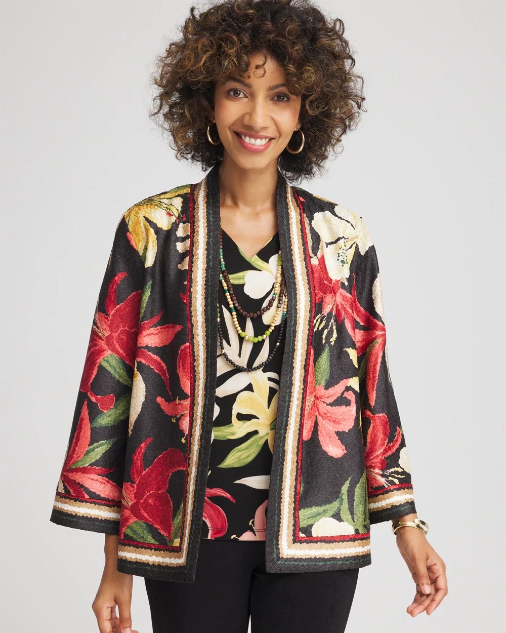 Travelers™ Collection Tropical-Lily Crushed Jacket