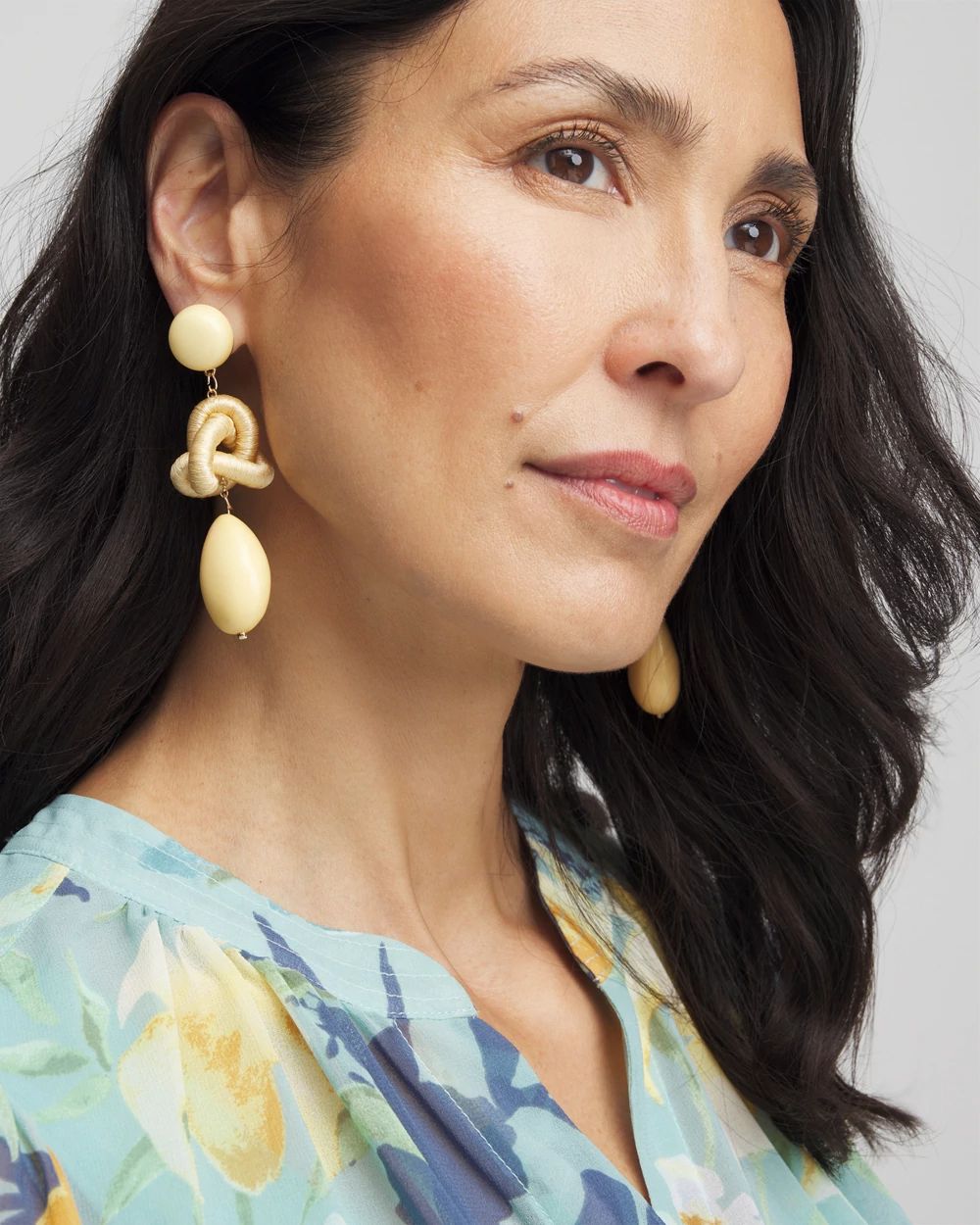 Yellow Teardrop Earrings