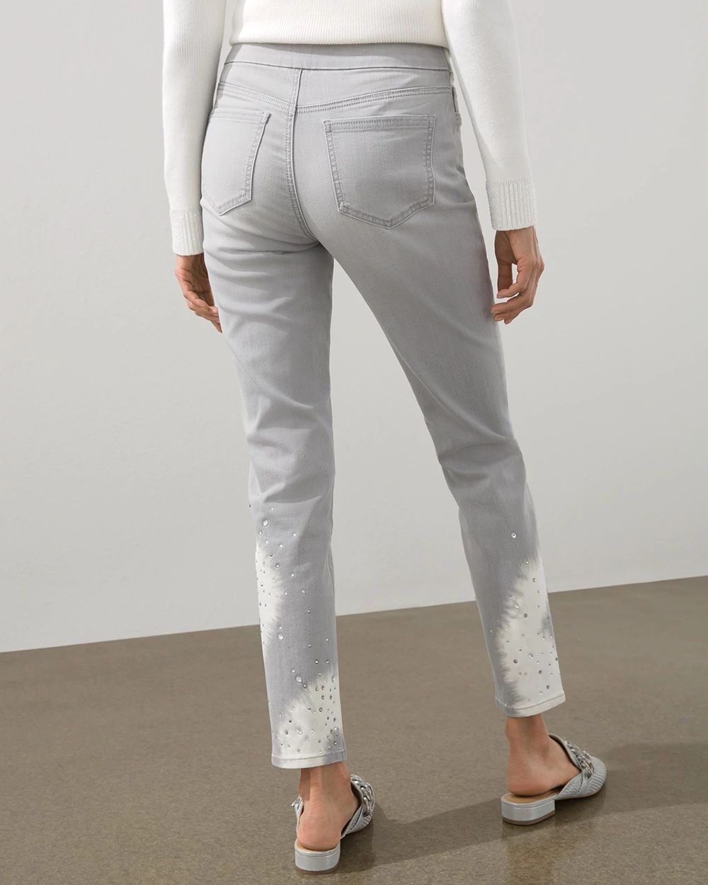 Embellished Tie-Dye Pull-on Jeggings
