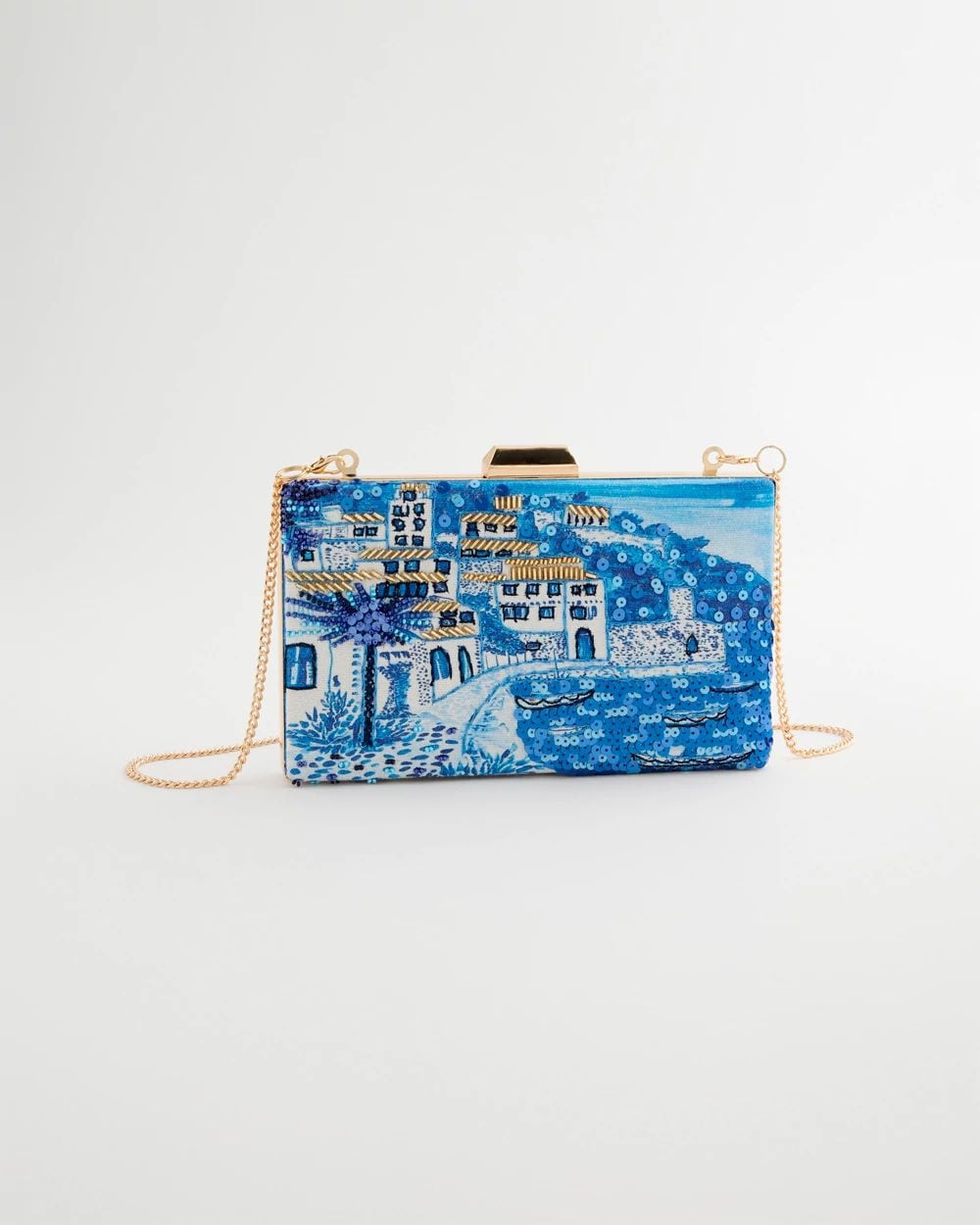 Embellished Cotton Seaside Clutch