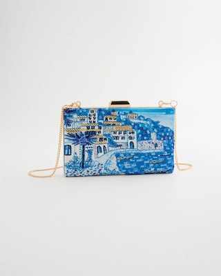 Embellished Cotton Seaside Clutch