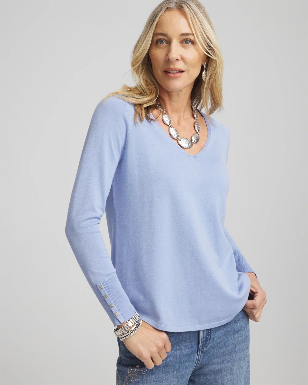 V-Neck Pullover Sweater