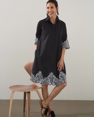 Eyelet Hem Raglan Dress