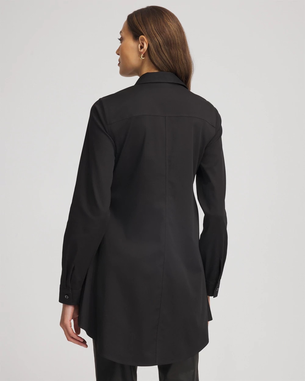 Chico's No Iron Pocketed Tunic In Black In Black