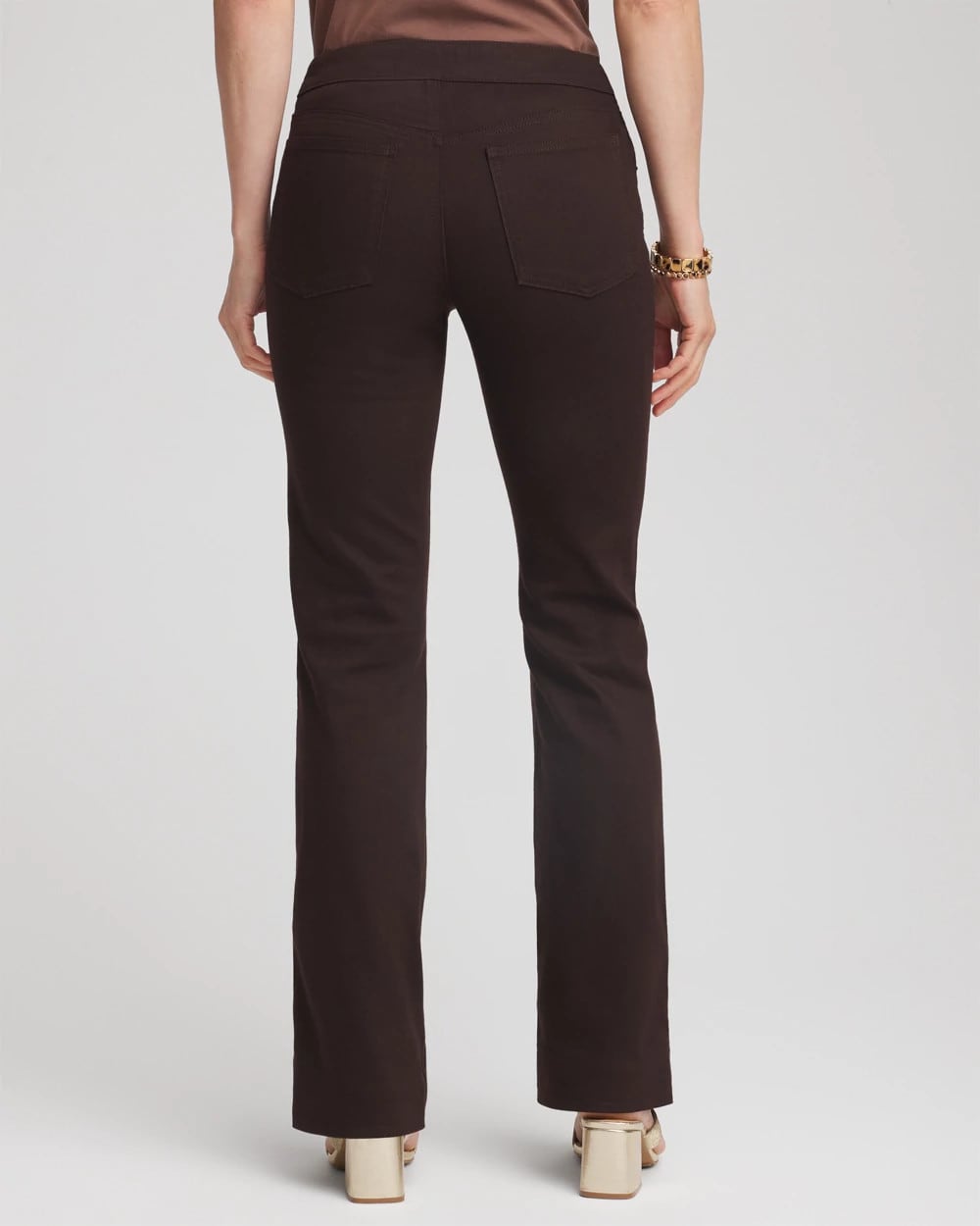 Chico's Petite Pull-on Slim Bootcut Jeggings In Brown In Brown