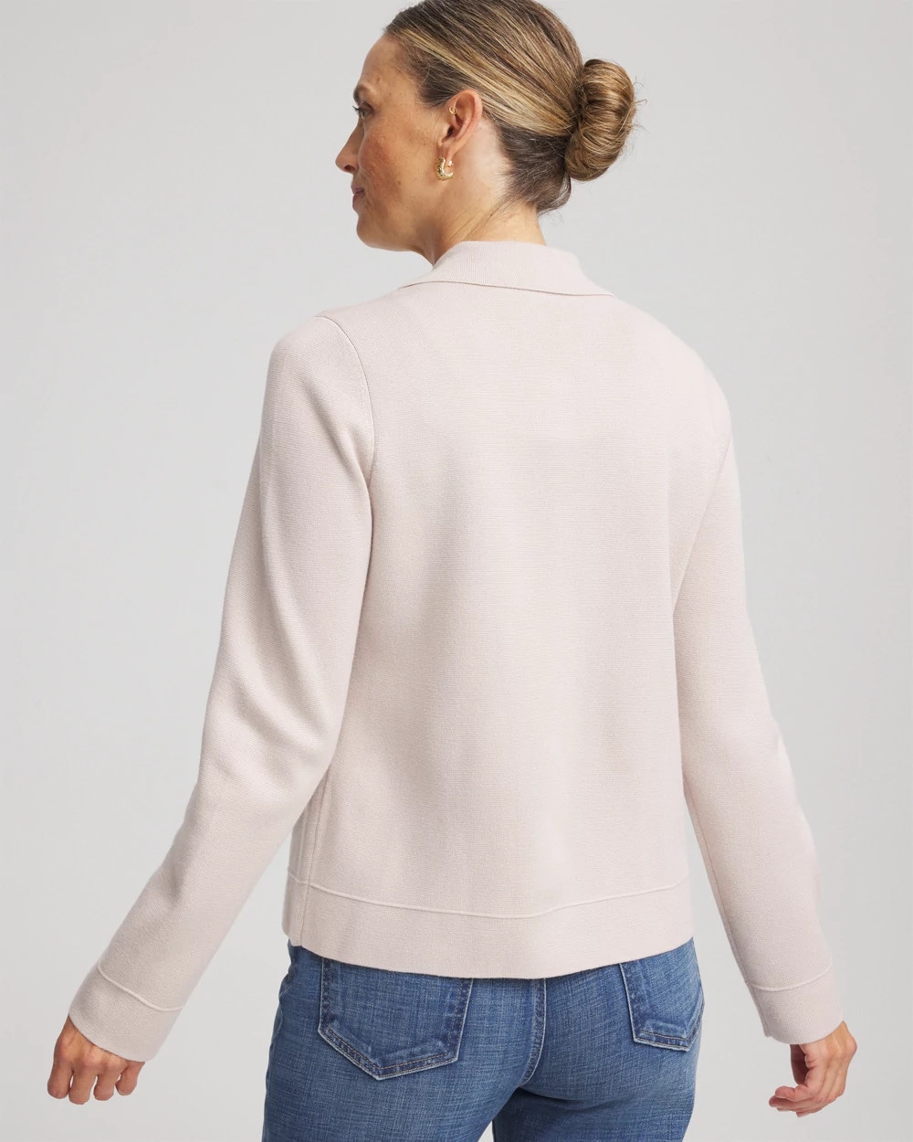 Chico's Button-front Cardigan Sweater Jacket In Taupe In Brown