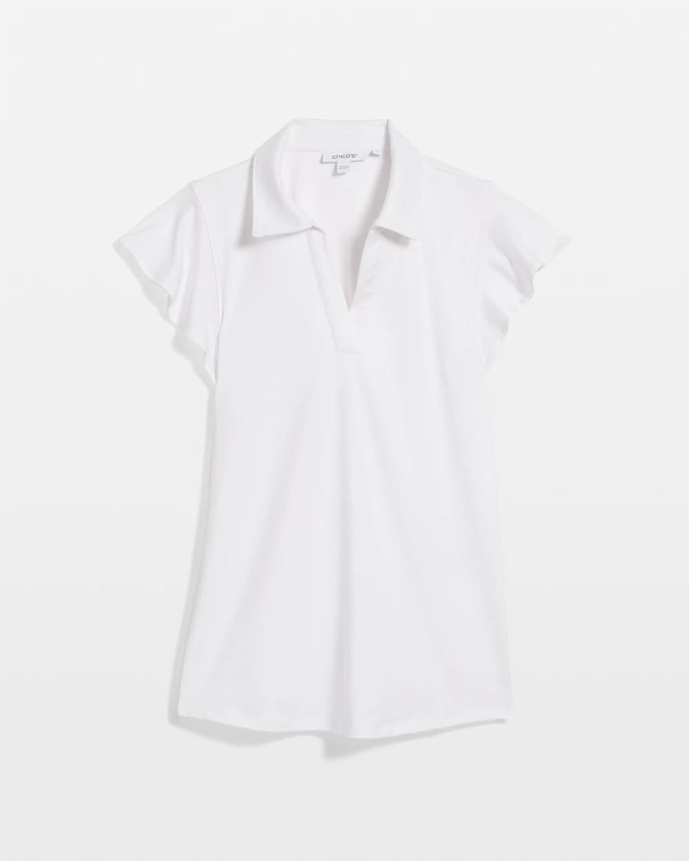 Chico's Polo Top In White In White