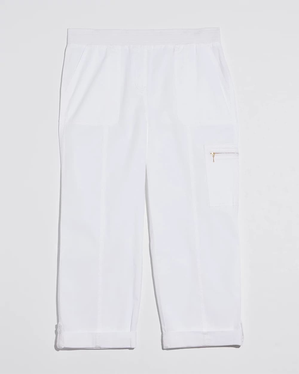 Chico's Poplin Cropped Pants In White Size 18 | In White