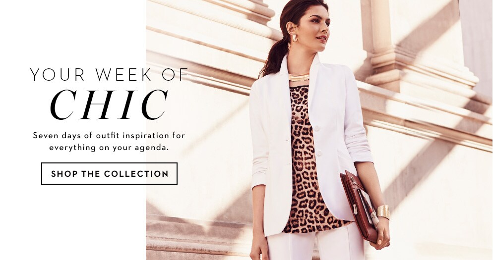 Your Week of Chic - Seven days of outfit inspiration for everything on your agenda. Shop the Collection