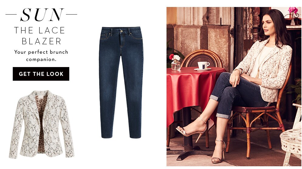 Sun - The Lace Blazer: your perfect brunch companion. Get The Look